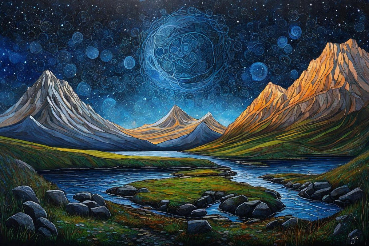 Mountains under Stars