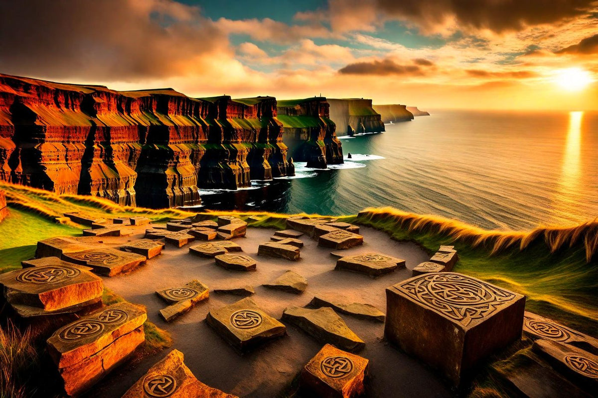 The Golden Cliffs at Dusk