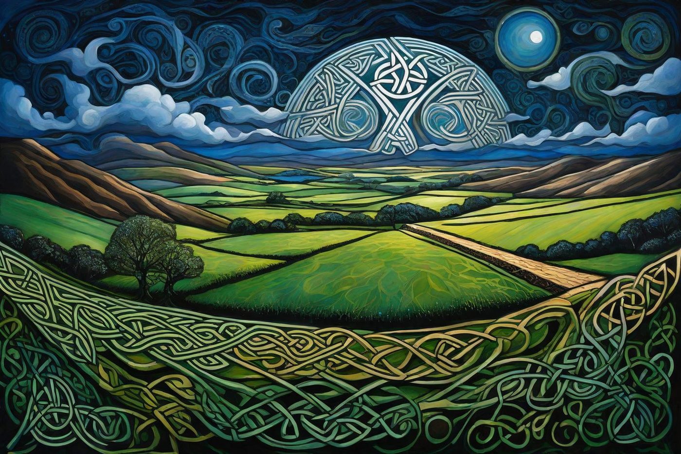 Fields beneath the Moon