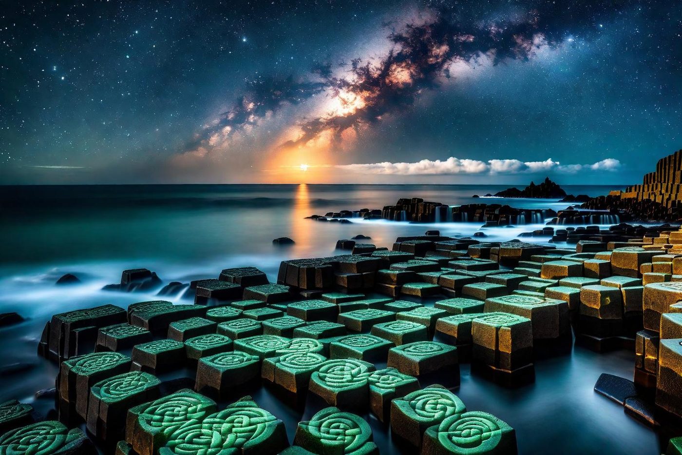 Fire beneath the Milky Way