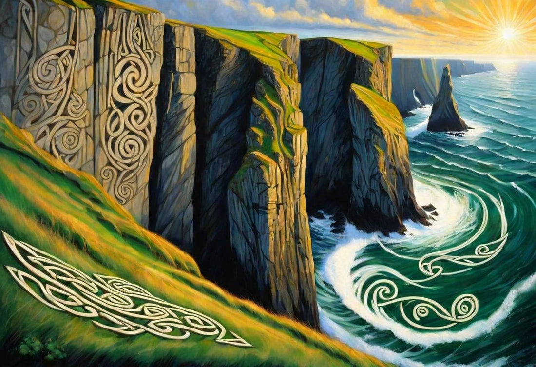 The Carved Cliffs shown at A4 scale in a room