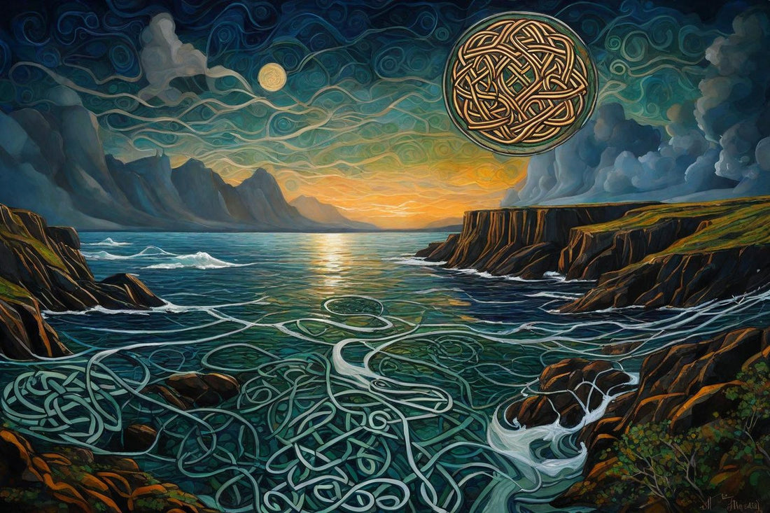 The Celestial Sea shown at A4 scale in a room