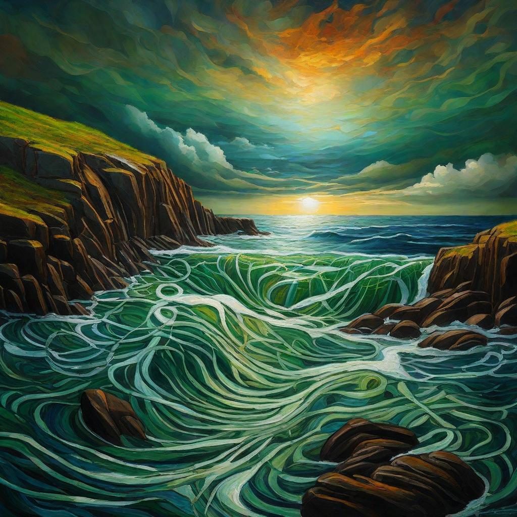 The Green Tide shown in a black frame