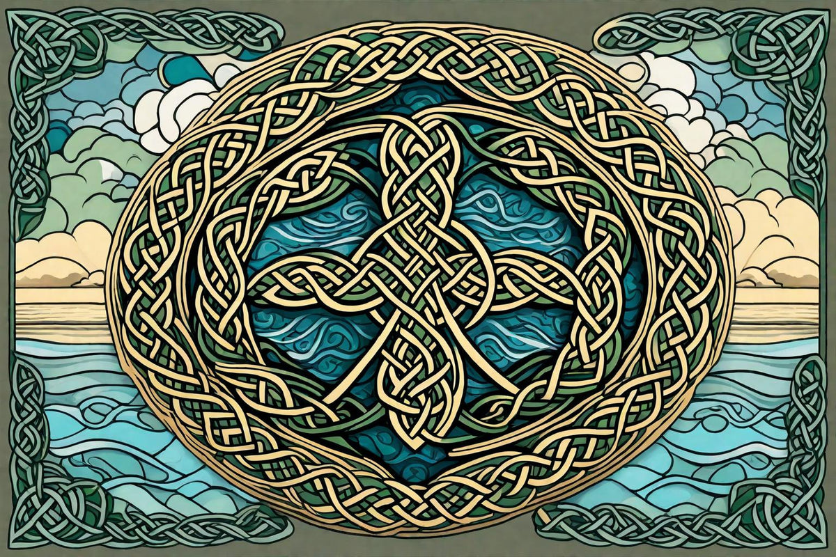 The Coastal Knot shown in a black frame