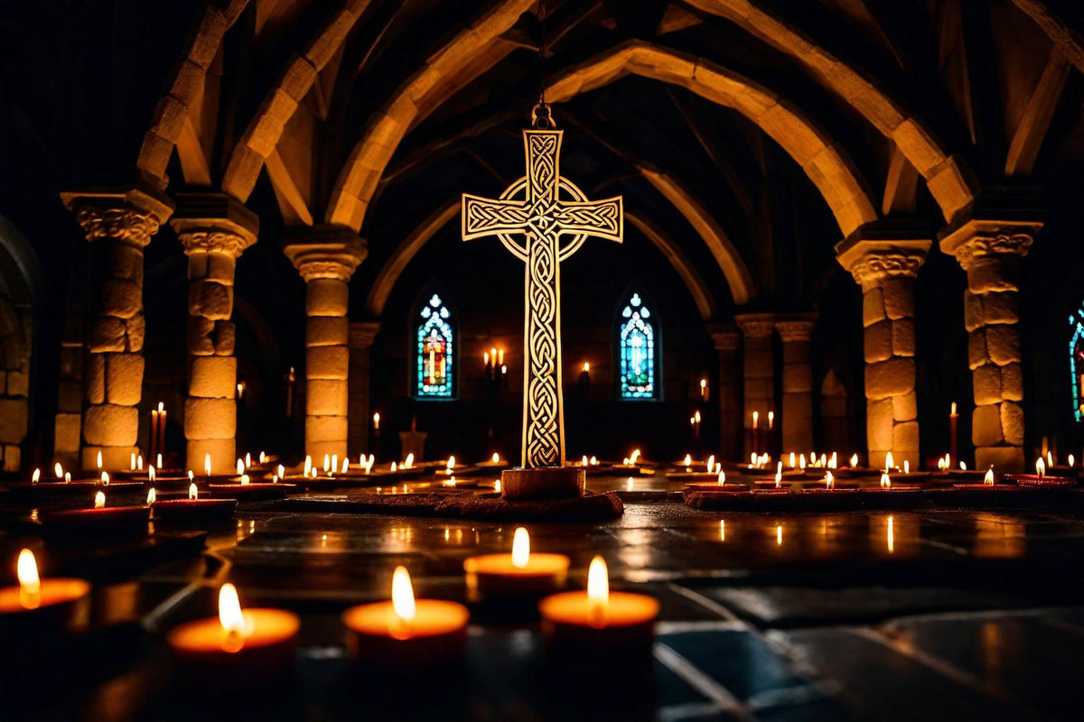The Golden Cross shown in a black frame