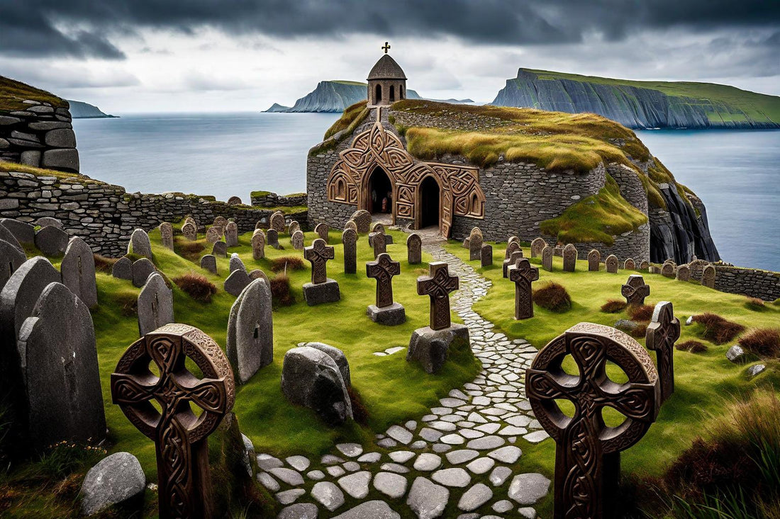 The Island Chapel shown at A4 scale in a room