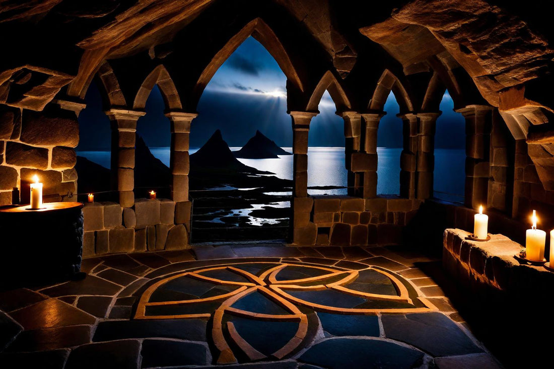 The Sea at Night shown at A4 scale in a room